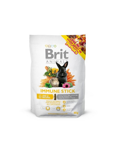 BRIT ANIMALS Immune Stick 80g recompense pentru rozatoare si iepuri