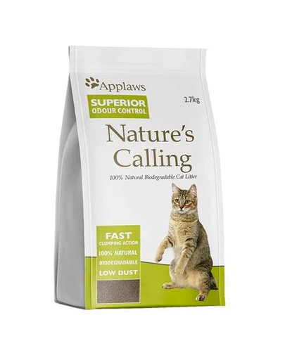 APPLAWS Nature's Calling Cat Litter 2.7 kg nisip natural pentru pisici