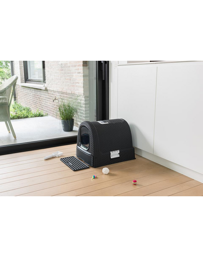 CURVER Litiera acoperita pentru pisici 51 x 38.5 x 39.5 cm, negru