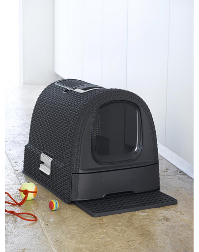 CURVER Litiera acoperita pentru pisici 51 x 38.5 x 39.5 cm, negru