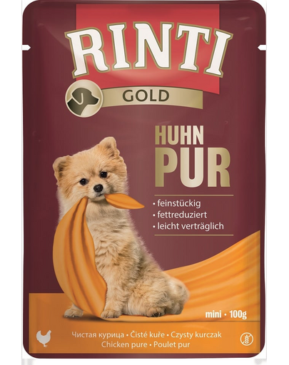 RINTI Chicken Pure Mini plic hrana 100 g pentru caini de rase mici, cu pui