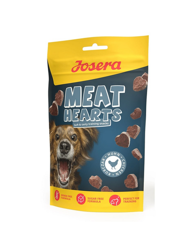 JOSERA Meat Hearts Chicken recompense cu pui pentru caini 70g