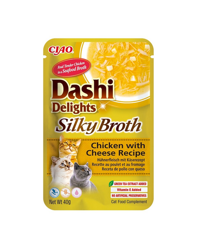 INABA Cat Dashi Delights Silky Broth supa pisici, pui si branza 40g
