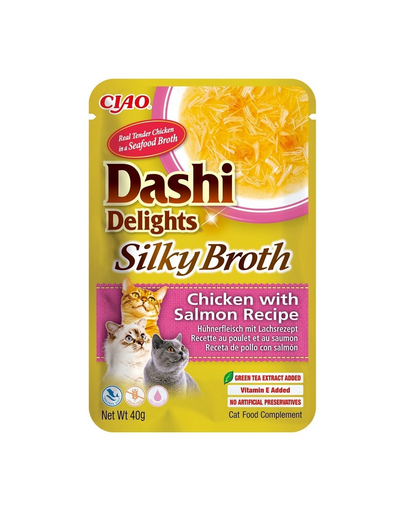 INABA Cat Dashi Delights Silky Broth pui si somon 40g supa pisici