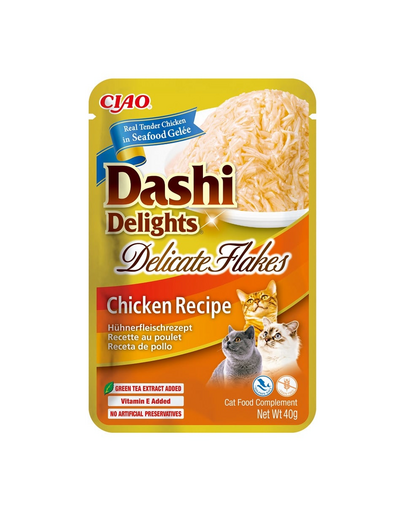 INABA Cat Dashi Delights Delicate Flakes cu pui 40g hrana complementara pisici