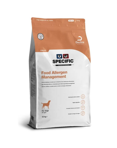 SPECIFIC Dog CDD-HY Food Allergen Management 12 kg hrana hidrolizata pentru caini de toate varstele cu alergii alimentare
