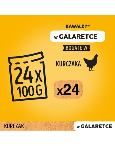 PEDIGREE Junior Pui și Orez în Aspic 24x100 g