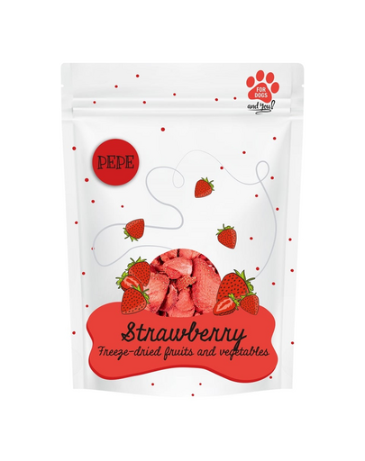 PAKA ZWIERZAKA PEPE Freeze-dried capsuni liofilizate pentru caini 20 g
