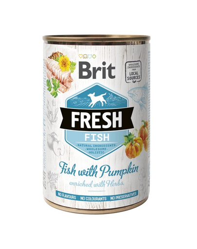 BRIT FRESH Fish & Pumpkin 400 g peste si dovleac hrana caine