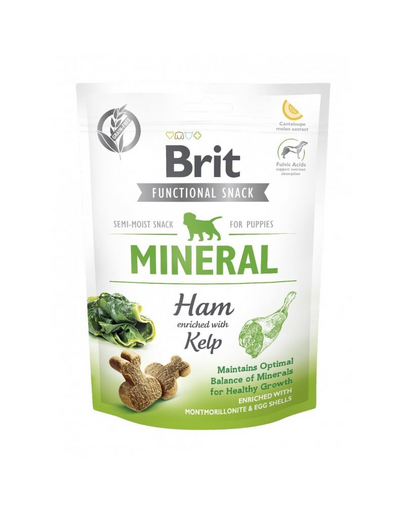 BRIT Care Dog Functional Snack Mineral Ham 150g Recompense cu sunca si alge pentru catei