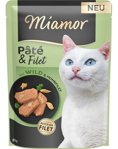 MIAMOR Pate and Filet with Game pate cu file de vanat 85 g pentru pisica