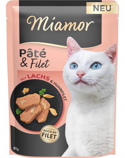 MIAMOR Pate and Filet with Salmon pate cu file de somon pentru pisici 85 g