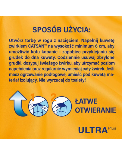CATSAN Ultra Plus 15l Nisip compactor pentru litiera