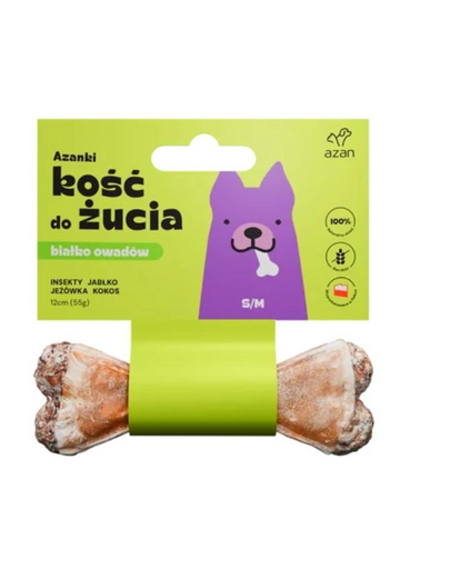 AZANKI Os pentru caini cu insecte si cocos S/M 12cm