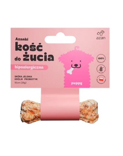 AZANKI Os pentru catelusi din piele de caprioara Puppy 10cm