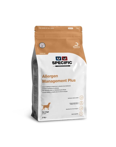 SPECIFIC Dog COD-HY Food Allergen Management Plus 2 kg hrana hipoalergenica catei si caini adulti cu alergii alimentare si sensibilitati digestive