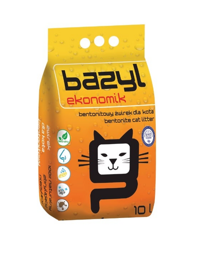 BAZYL Ekonomik 10 L nisip natural pentru pisici