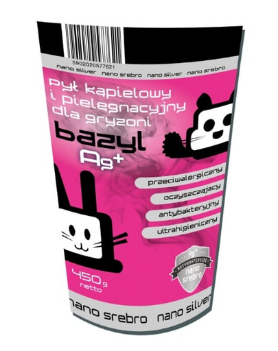 BAZYL Ag+ Pulbere igiena rozatoare din bentonita 450 g