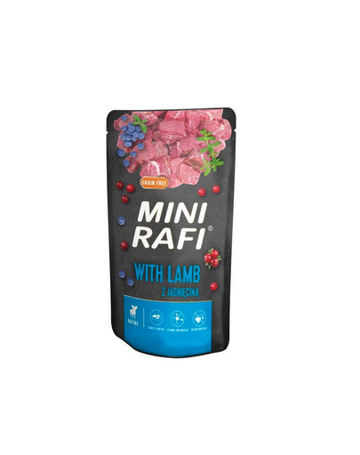RAFI Mini hrana pentru caini cu miel pentru rase mici 150 g