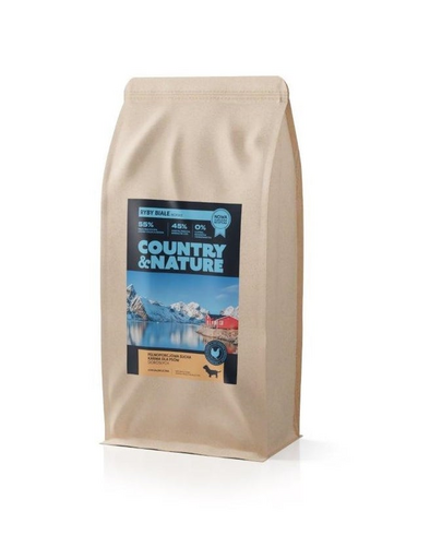 COUNTRY&NATURE Oceanic White Fish Recipe 9 kg peste alb hrana pentru toate rasele de caini