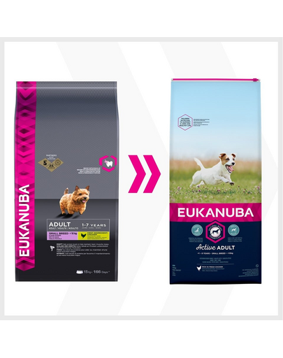 EUKANUBA Adult Small Breeds Chicken Hrana uscata pentru caini adulti de talie mica, cu pui 15 kg