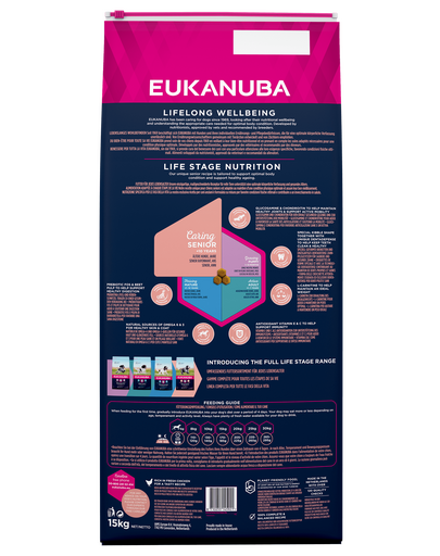 EUKANUBA Caring Senior Medium Breed hrana uscata caini seniori talie medie, bogat in pui 15kg