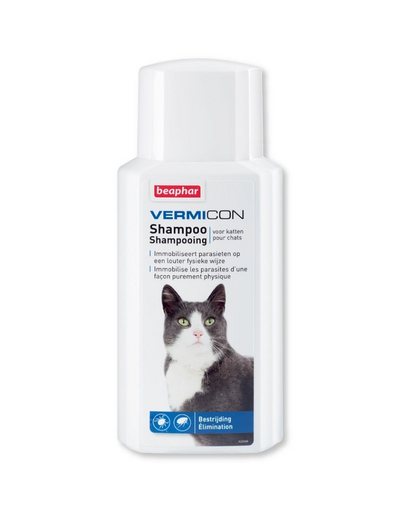 BEAPHAR Vermicon șampon antiparazitar pisici 200 ml