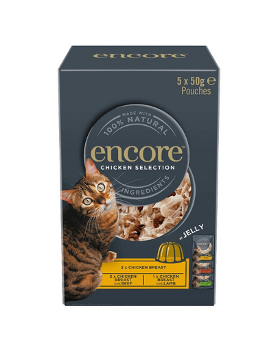 ENCORE Cat Multipak mix plicuri cu pui in jeleu 20x50g pentru pisica