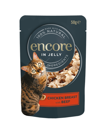 ENCORE Cat Multipak mix plicuri cu pui in jeleu 20x50g pentru pisica