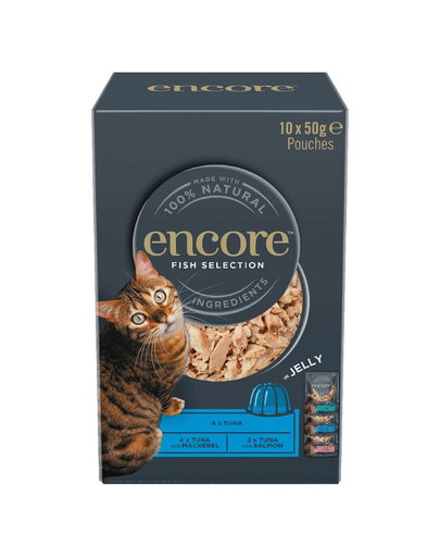 ENCORE Cat Multipak 20x50g mix arome peste in jeleu pentru pisici