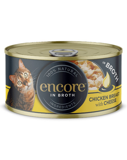ENCORE Cat conserva pisici cu pui si branza in sos 16x70g