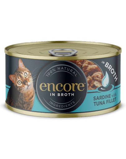 ENCORE Cat sardine si ton in sos pentru pisica 16x70g