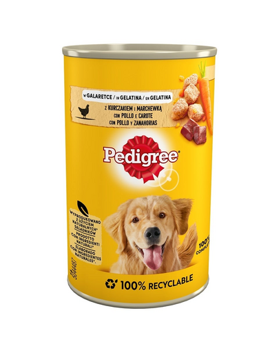 PEDIGREE Conserva hrana caini, cu pui si morcov in aspic 400 g