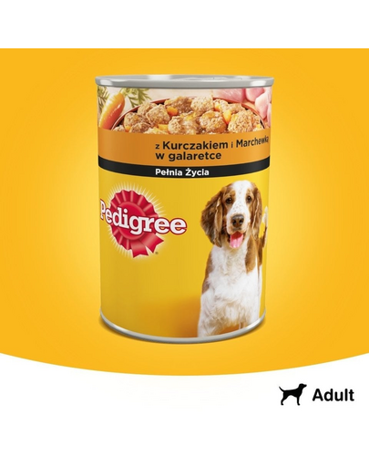 PEDIGREE Conserva hrana caini, cu pui si morcov in aspic 400 g