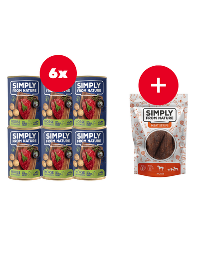 SIMPLY FROM NATURE hrana umeda caini 6 x 400 g cal, seminte de in si morcov + recompensa GRATIS