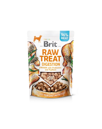 BRIT Raw Treat Freeze Dried Digestion 40 g recompensa liofilizata din pui cu probiotice pentru caini