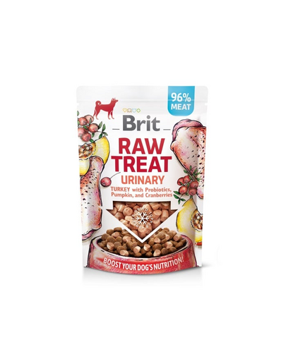 BRIT Snack pentru caini Raw Treat Freeze Dried Urinary 40 g curcan liofilizat cu probiotice