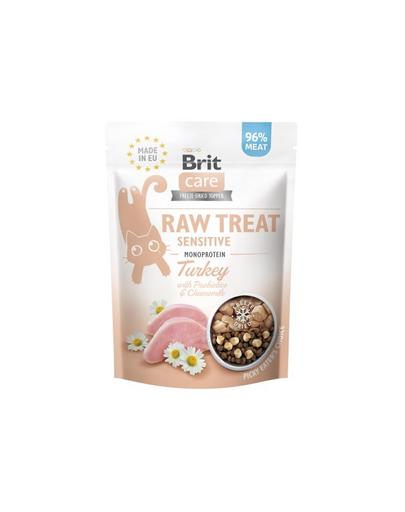 BRIT Care Raw Treat Freeze Dried Sensitive 40 g recompensa pisici cu probiotice, liofilizate