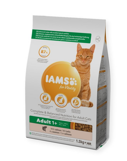 IAMS Naturally Adult Cat with North Atlantic Salmon & Rice 2,7 kg hrana pisica adulta