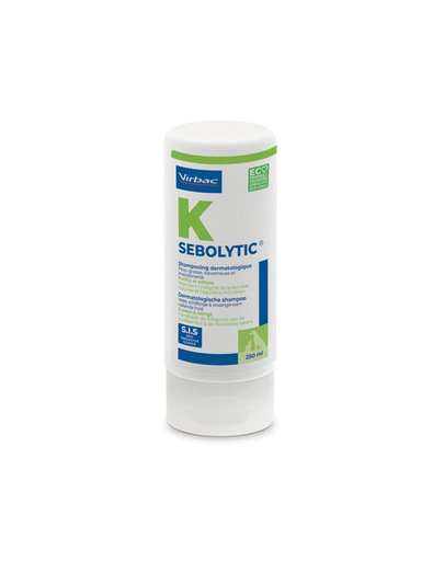 VIRBAC Sebolytic Sampon dermatologic caini si pisici, pentru piele grasa cu matreata 250 ml