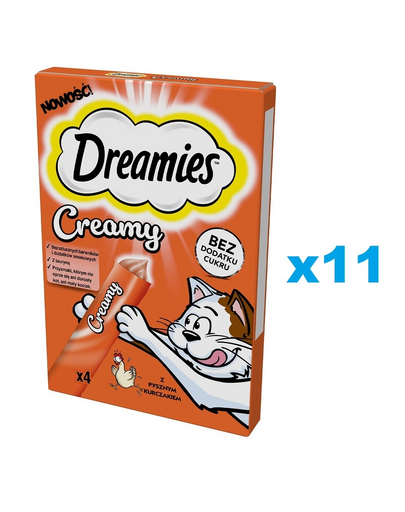 DREAMIES Creamy recompensa cremoasa pentru pisici 44x10 g cu pui