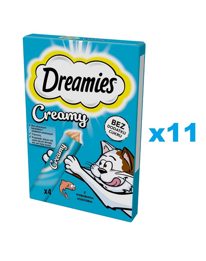 DREAMIES Creamy snack cremos pentru pisici 44x10 g cu somon