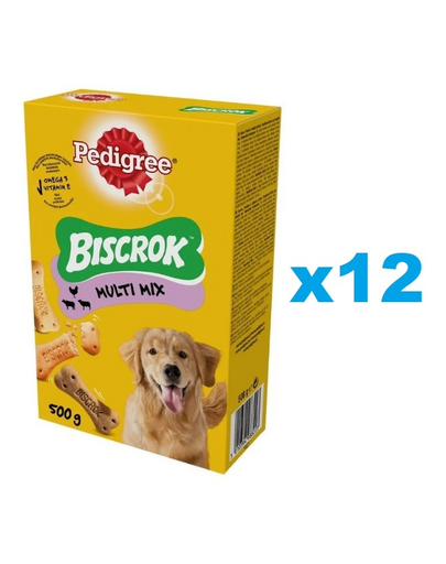 PEDIGREE Multi Mix Biscrok Set biscuiti pentru caini 12x500 g