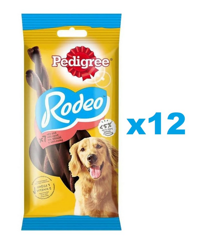 PEDIGREE Rodeo 12x122 g Set batoane pentru caine, cu vita