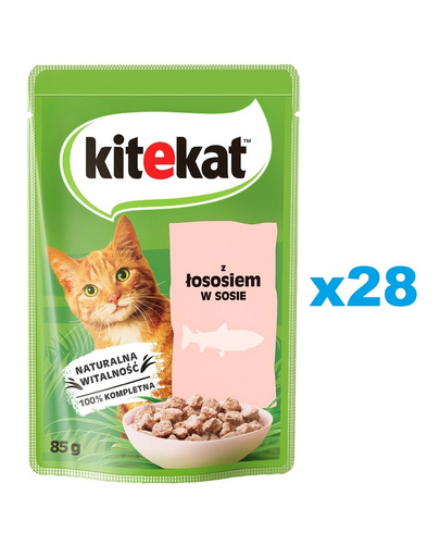 KITEKAT somon in sos 28x85 g hrana pisici adulte