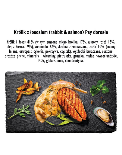 PAKA ZWIERZAKA Seventh Heaven Hrana pentru caini de talie medie, cu iepure si somon 1,5kg