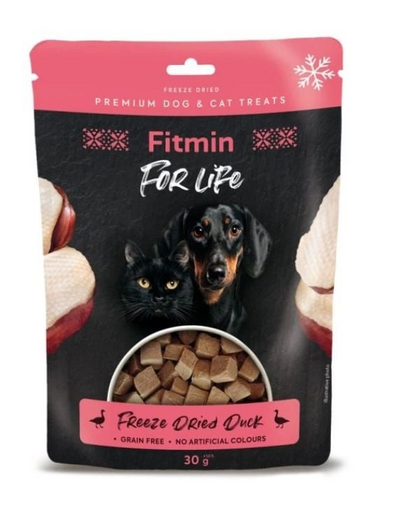 FITMIN For Life Gustare liofilizată din rață 30 g pentru câini și pisici