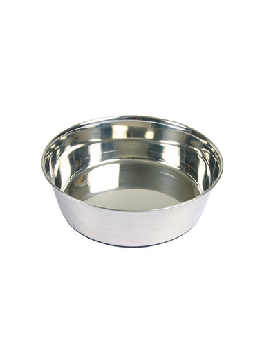 TRIXIE Bol pentru caine, din metal cu baza din cauciuc 0.5 l/14cm