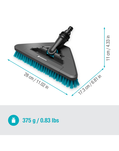 GARDENA Cleansystem perie dura pentru suprafete mari, rezistente la uzura