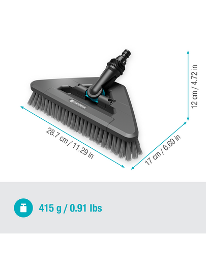 GARDENA Cleansystem perie flexibila, pentru suprafete mari, delicate